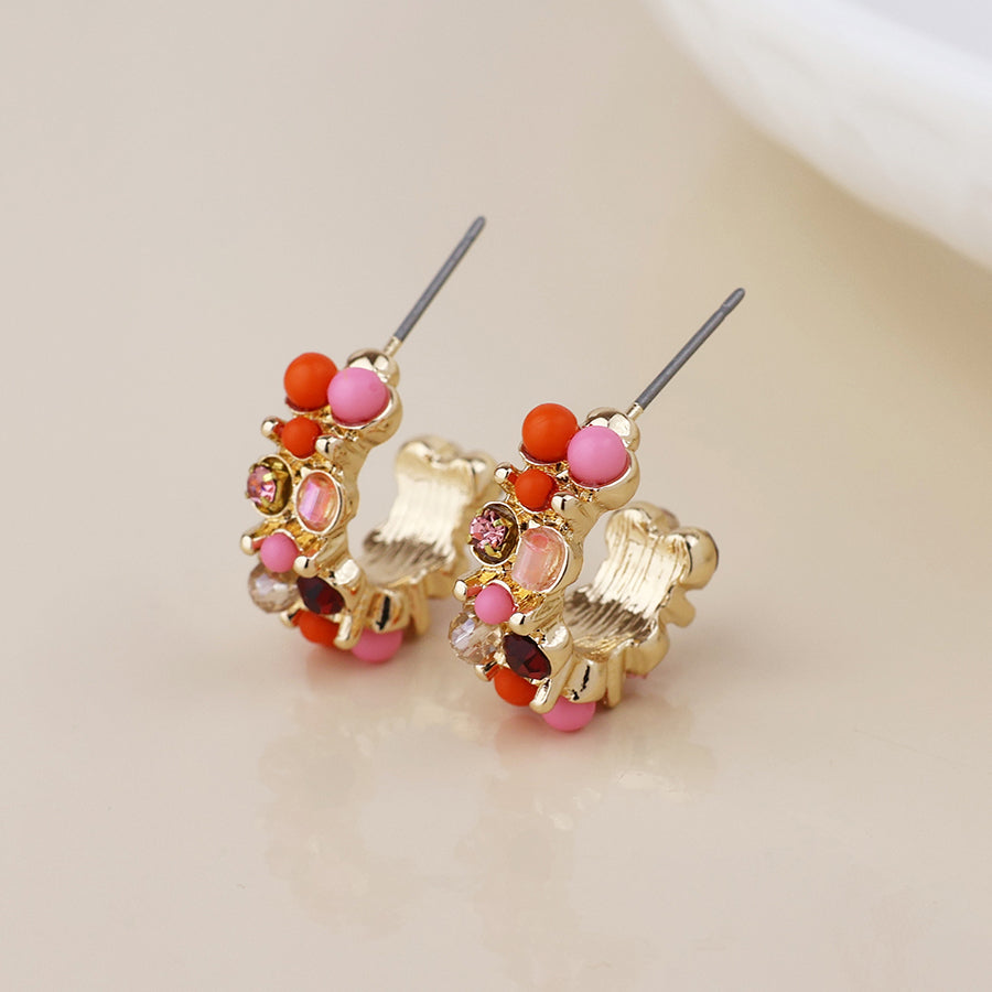 (002) Clara, Multi Cluster Earrings