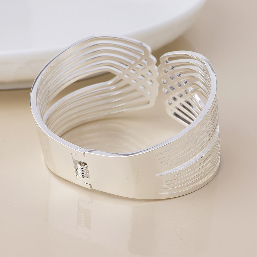 (024) Deco, Silver Cuff Bangle