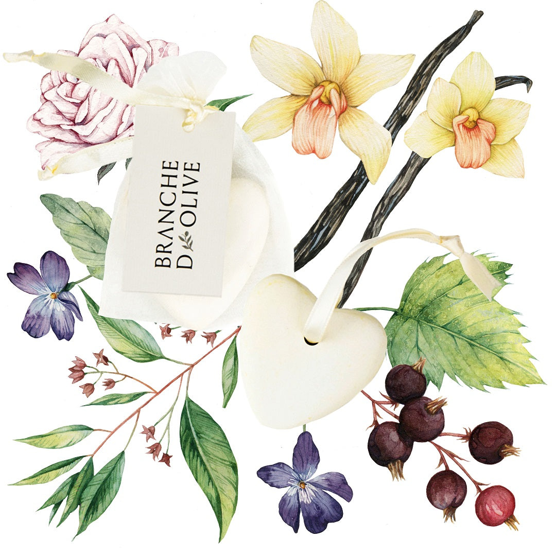 Scented Ceramic Heart - Garrigue