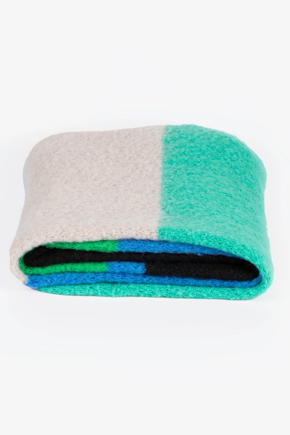 Blue/Green, Colour Block Heavyweight Scarf