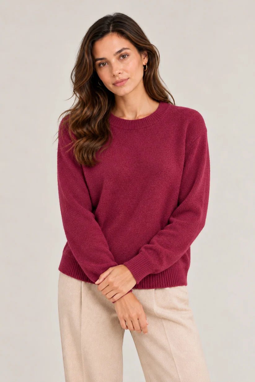 Magenta Baby Alpaca Jumper