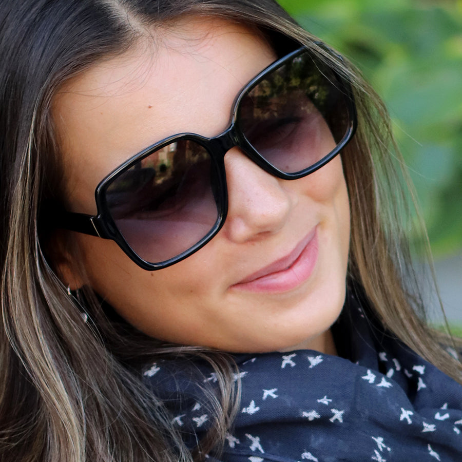 Oversize Classic Black Sunglasses