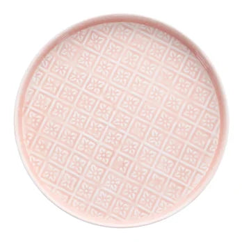 Soft Pink Round Enamel Tray