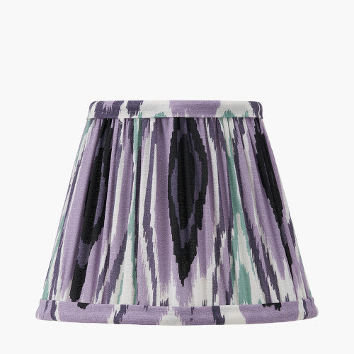 Izara, Ocean Blue Ikat Pleated Lampshade - 16cm