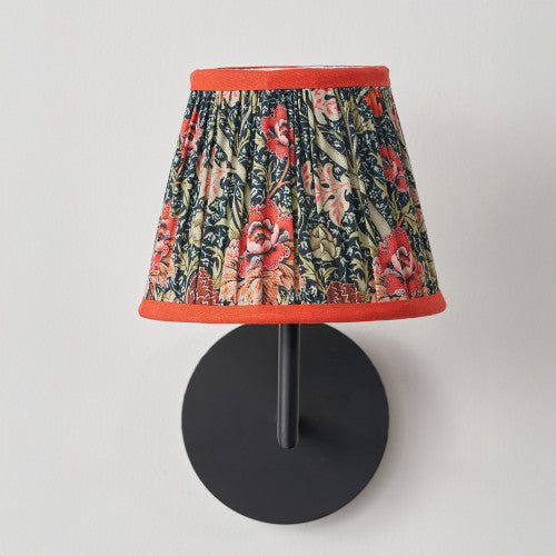 Floressa, Red Floral Pleated Shade - 16cm