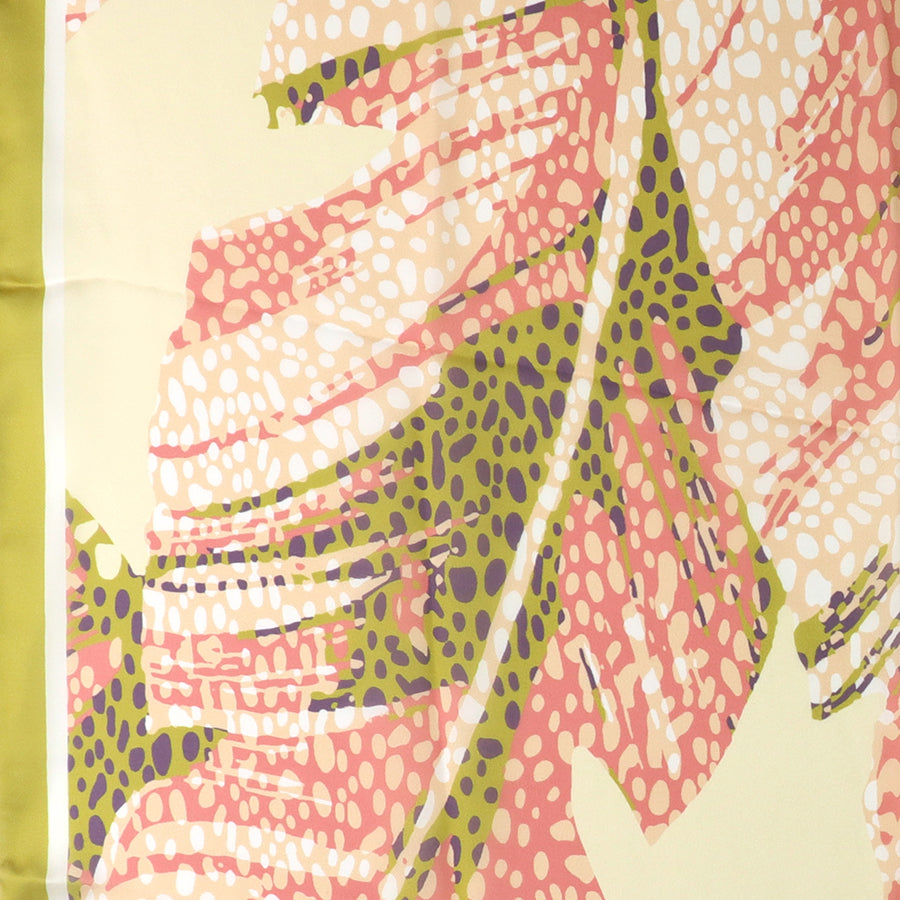 Peach & Lime Silky Print Scarf