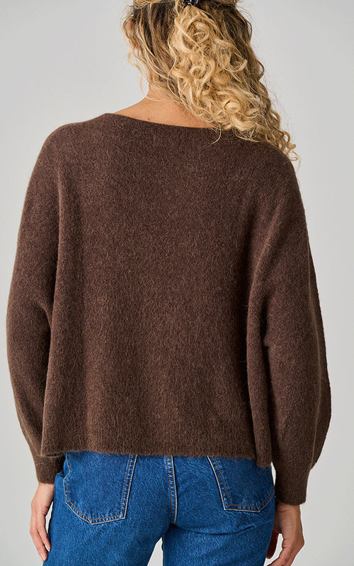 Calcot Alpaca Jumper - Chocolate