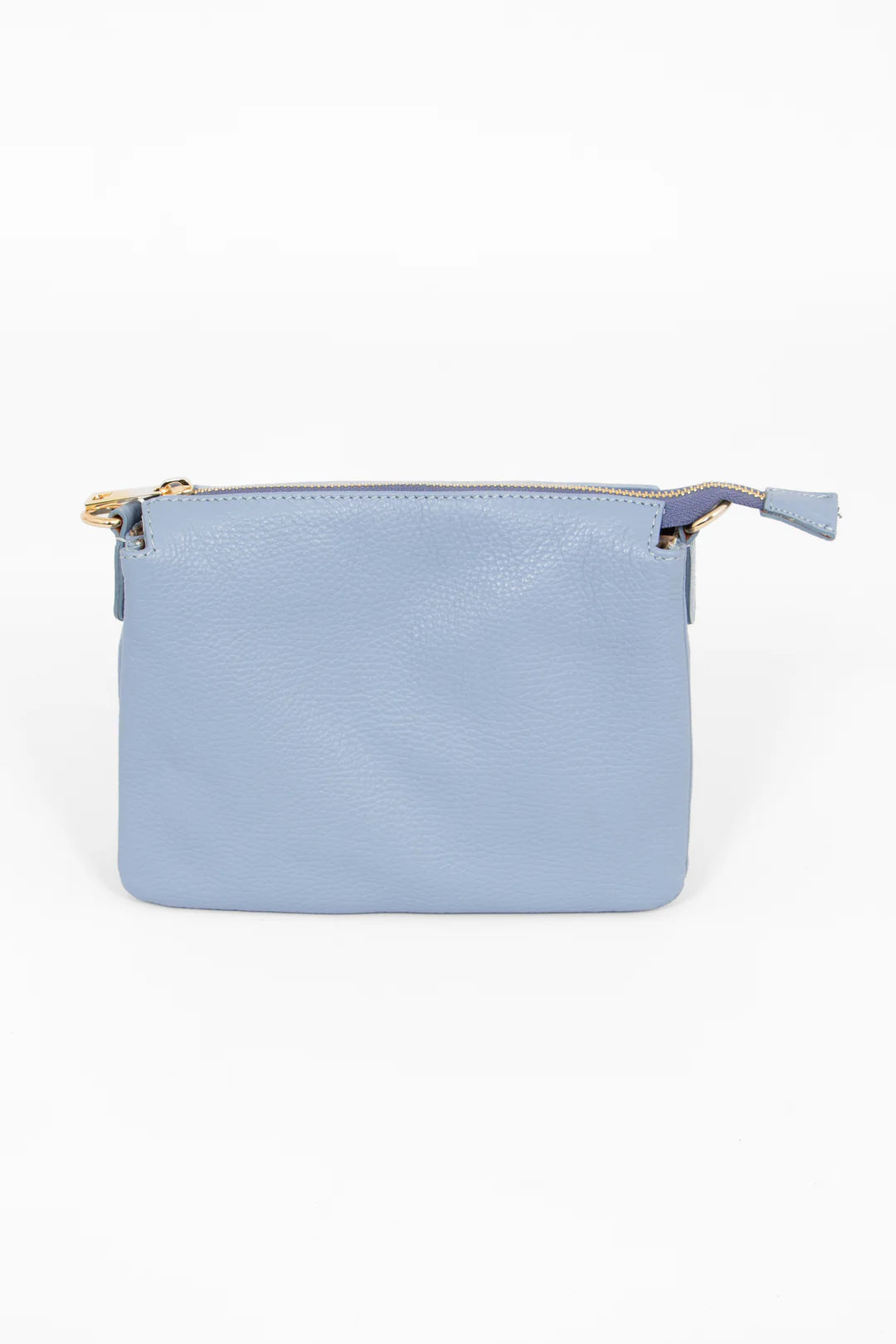 Gia Italian Leather Crossbody Bag - Dusky Blue