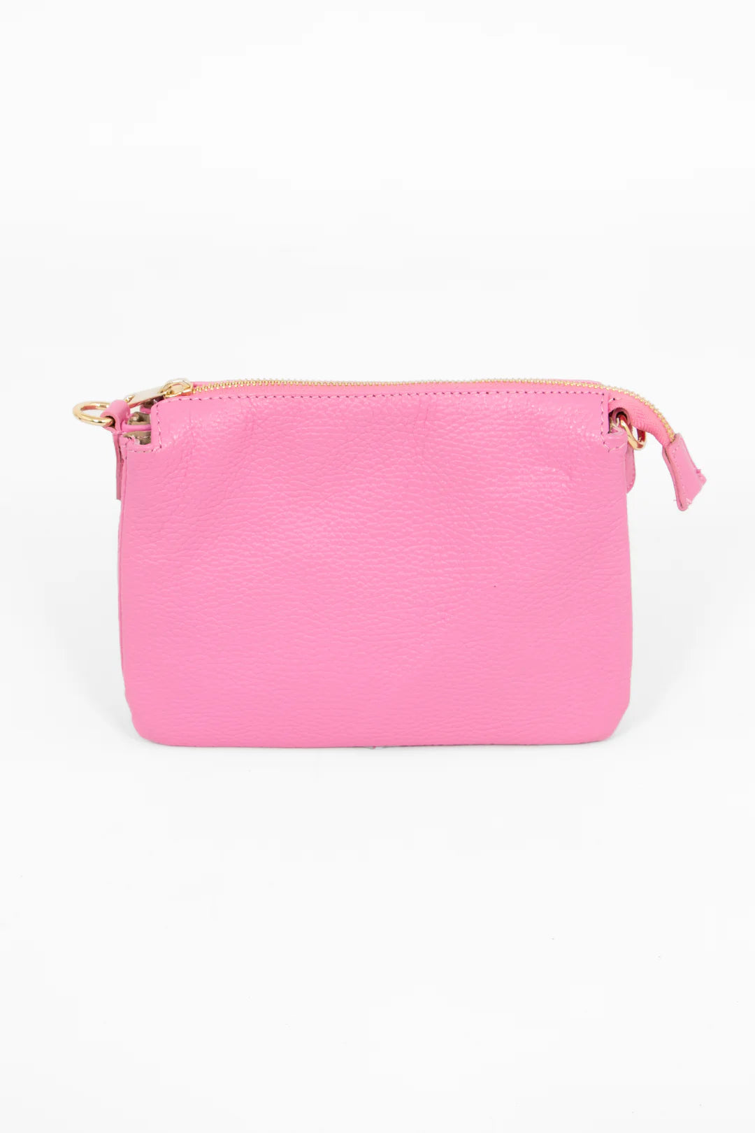 Gia Italian Leather Crossbody Bag - Hot Pink