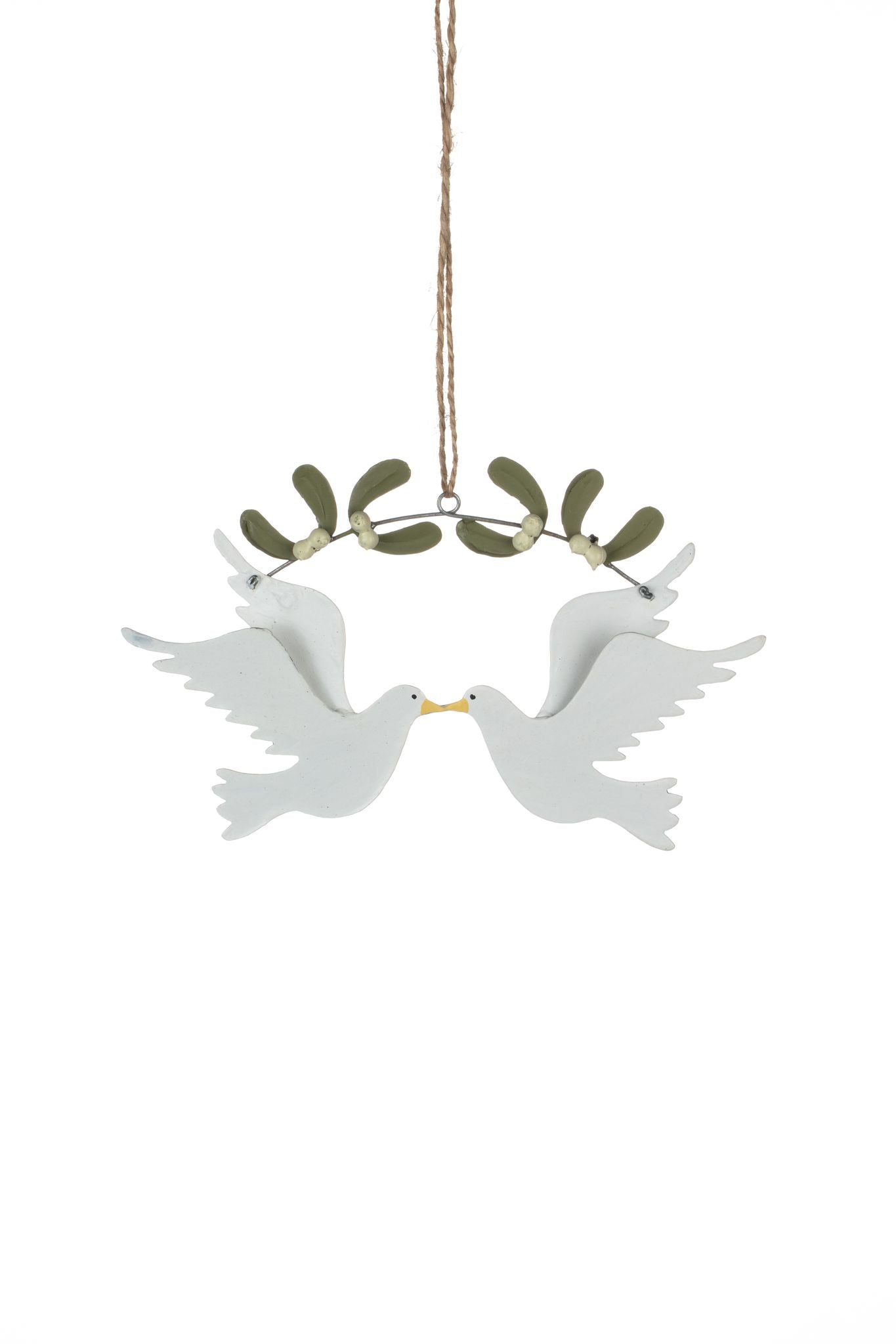 Christmas Bauble - Doves & Mistletoe