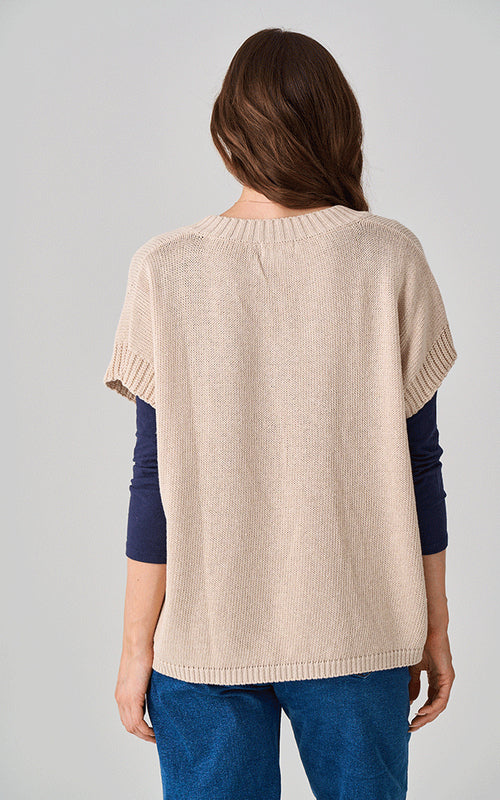 Burford Cotton Tank Top - Almond