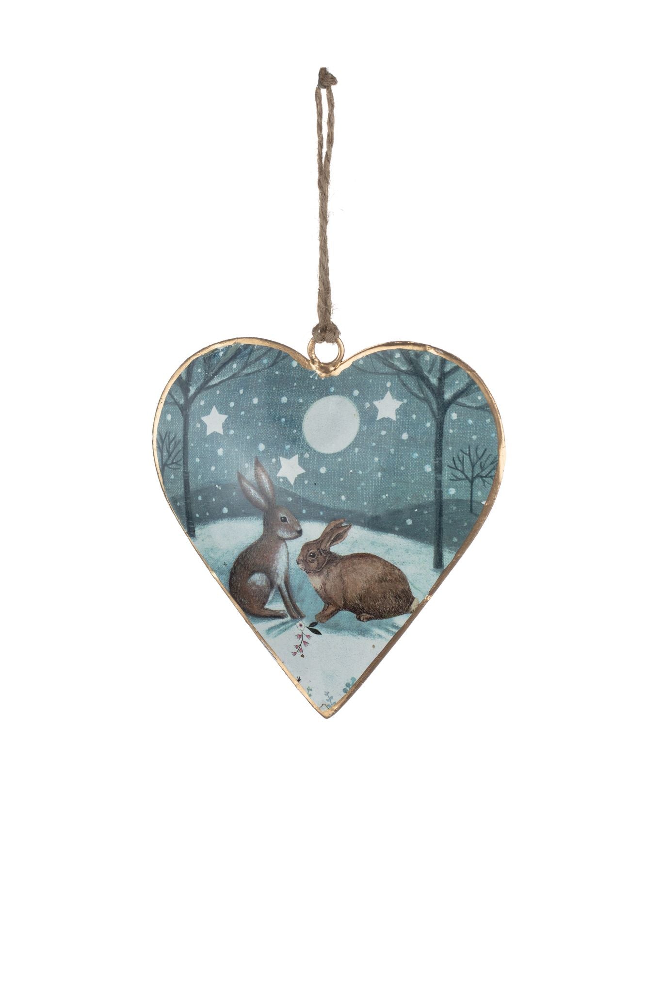 Christmas Heart - Winter Moon Rabbits