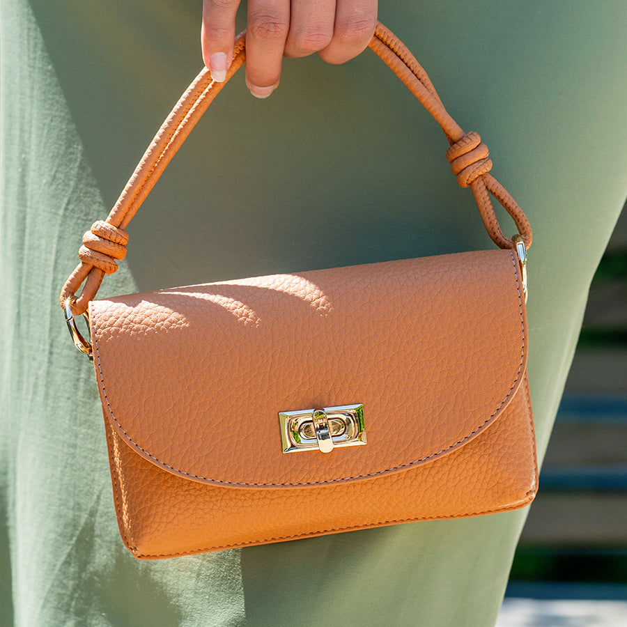 Orange Vegan Leather Mini Bag