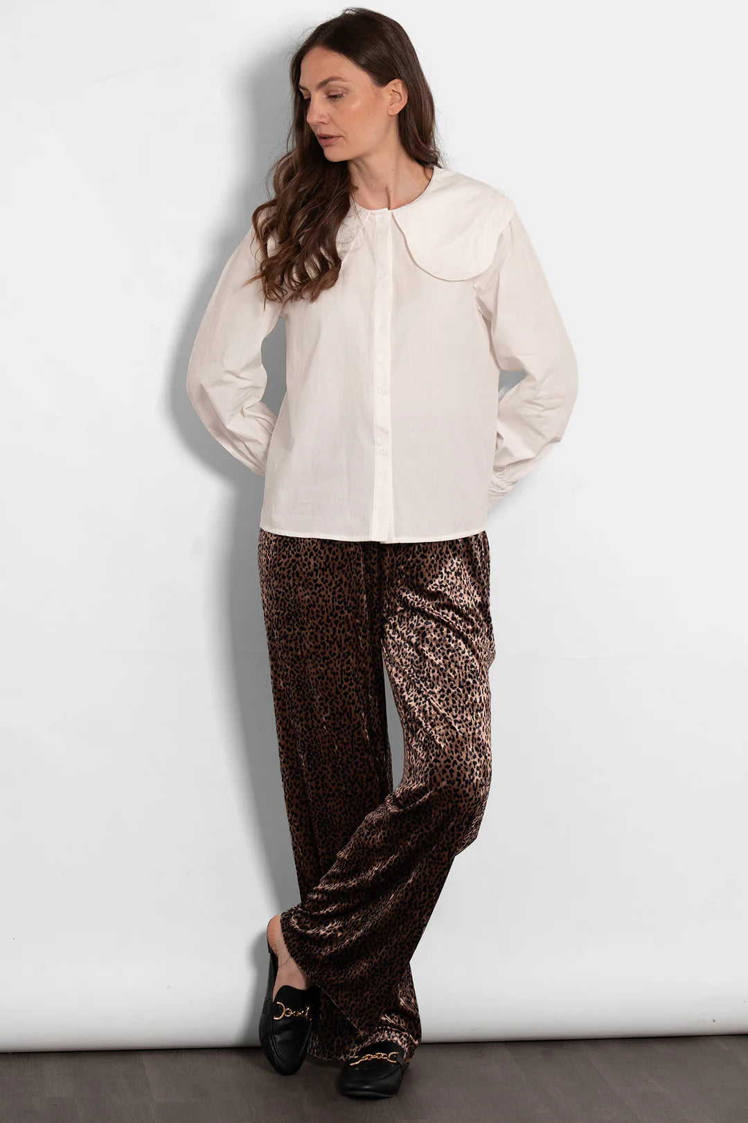Max, Wide Leg Trouser - Velvet Leopard