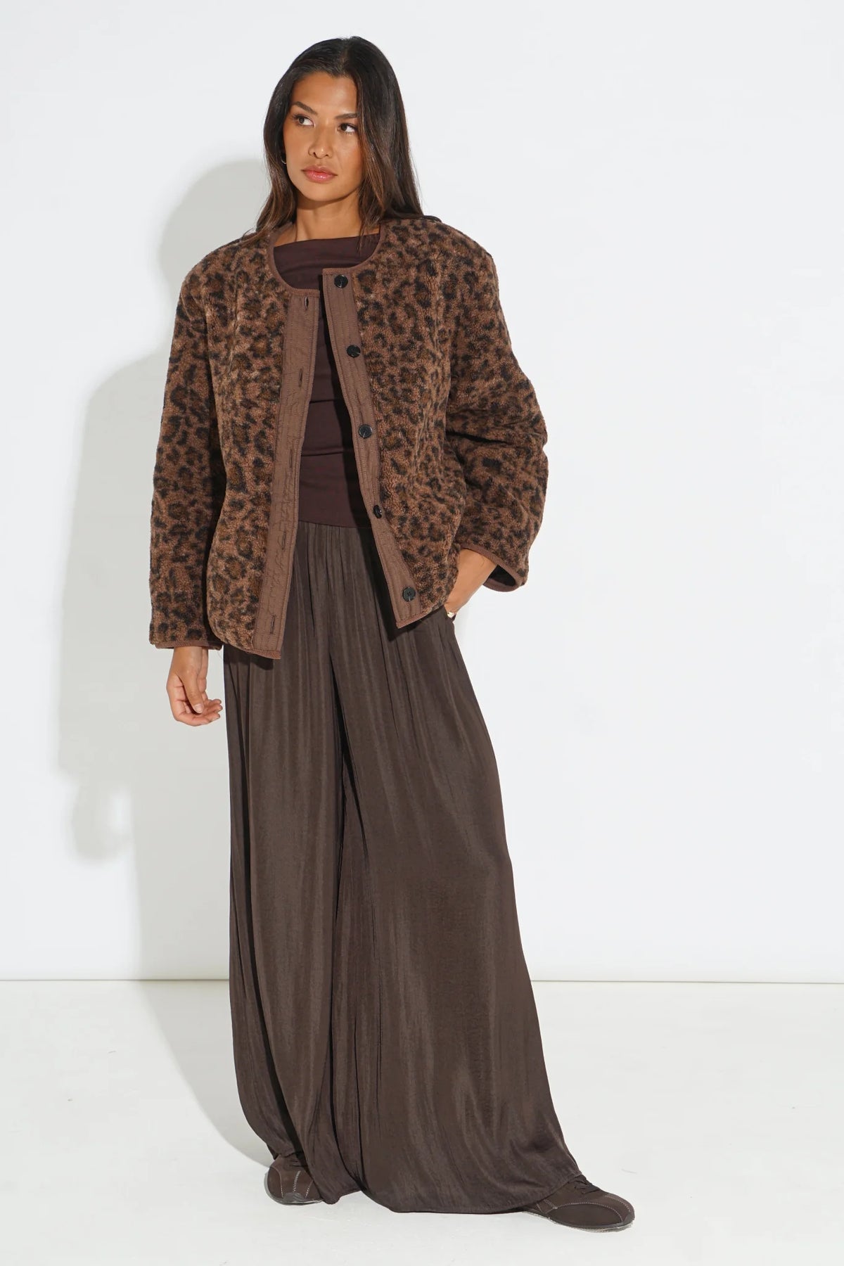 Leopard Print Reversible Jacket