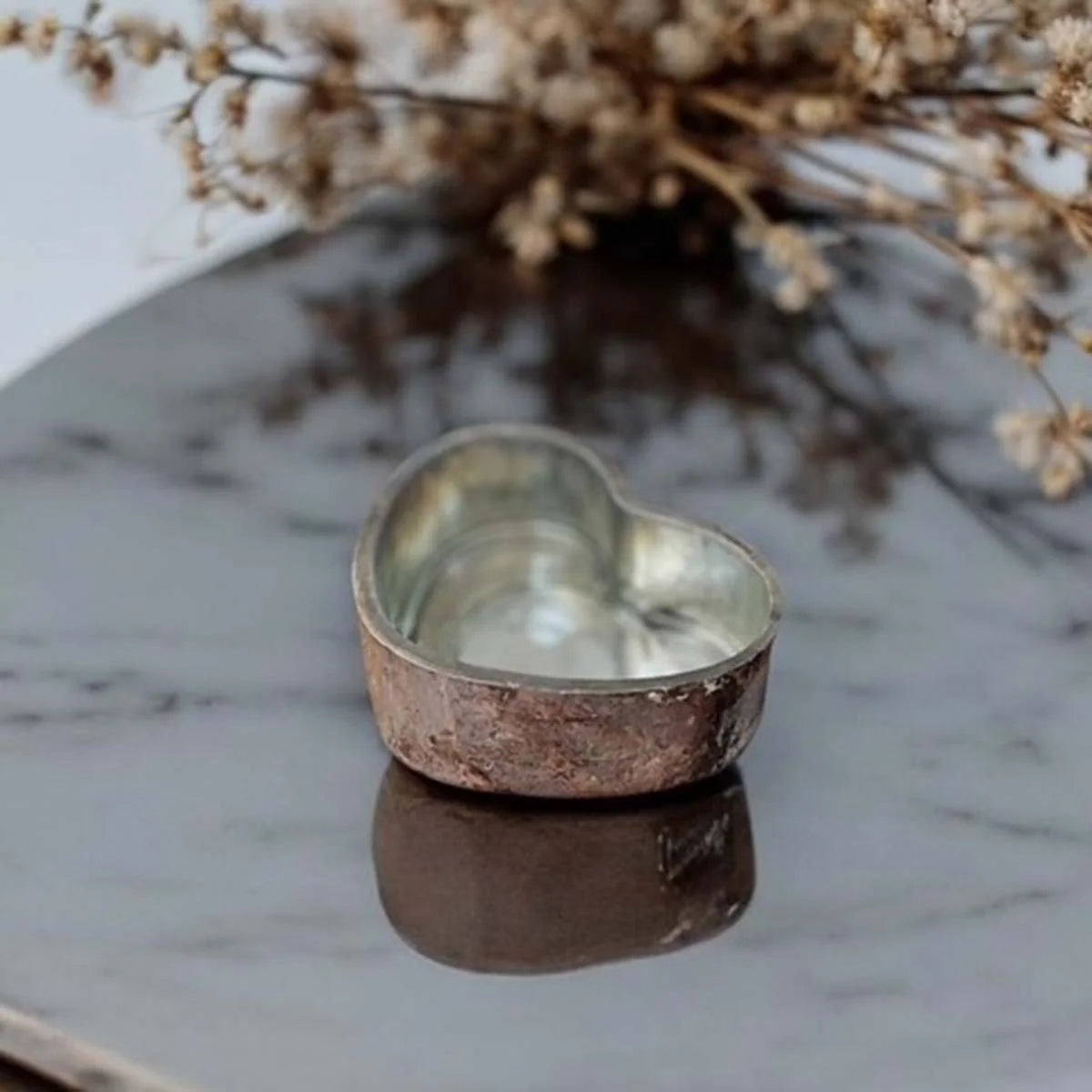 Antiqued Silver Heart