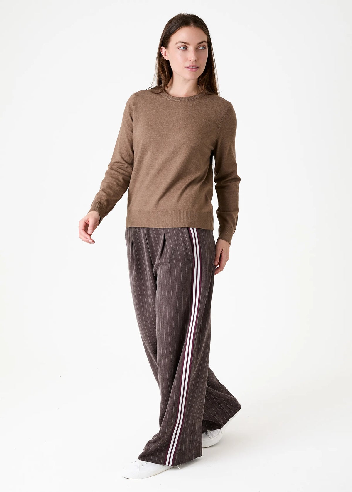 Mink, Super Soft Fitted Crew Neck Jumper