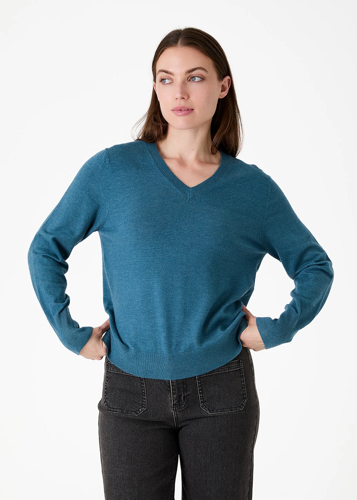 Mariner Super Soft Fitted V Neck Jumper