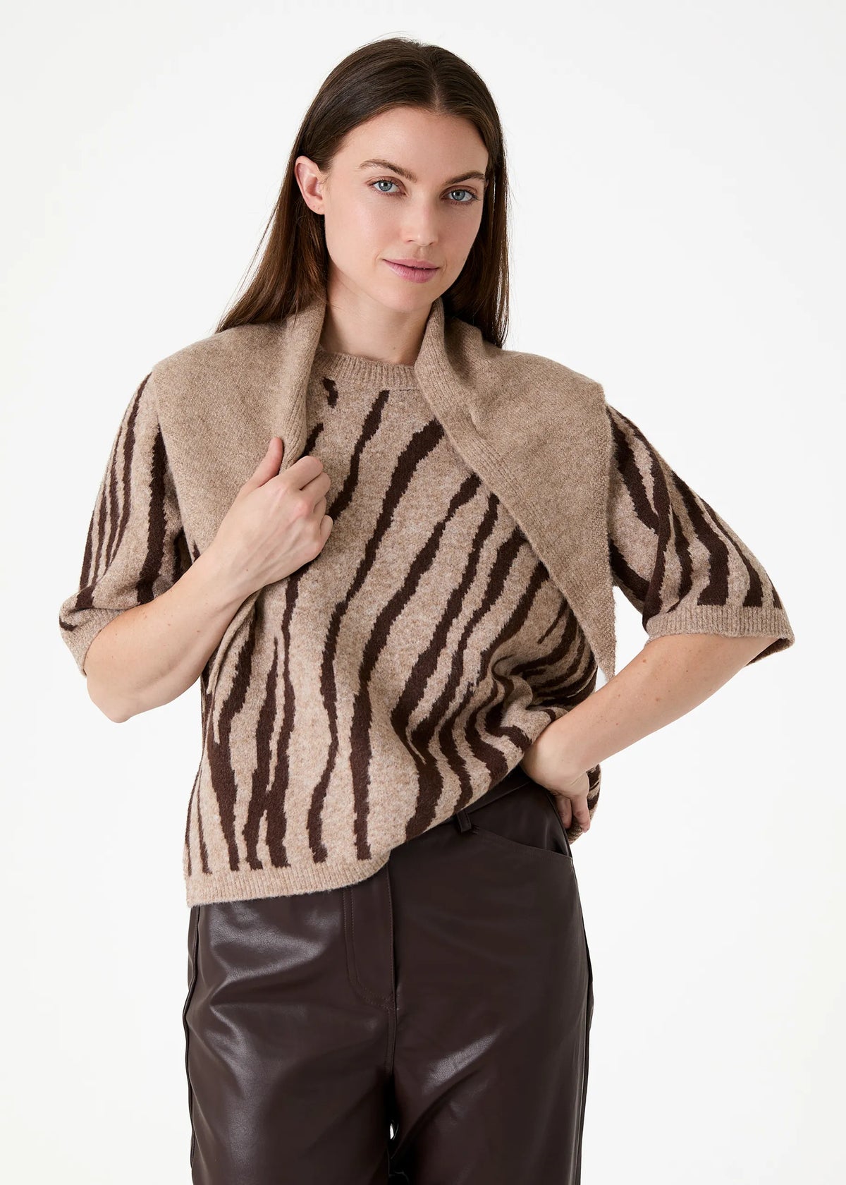 Mink, Super Soft Triangle Scarf