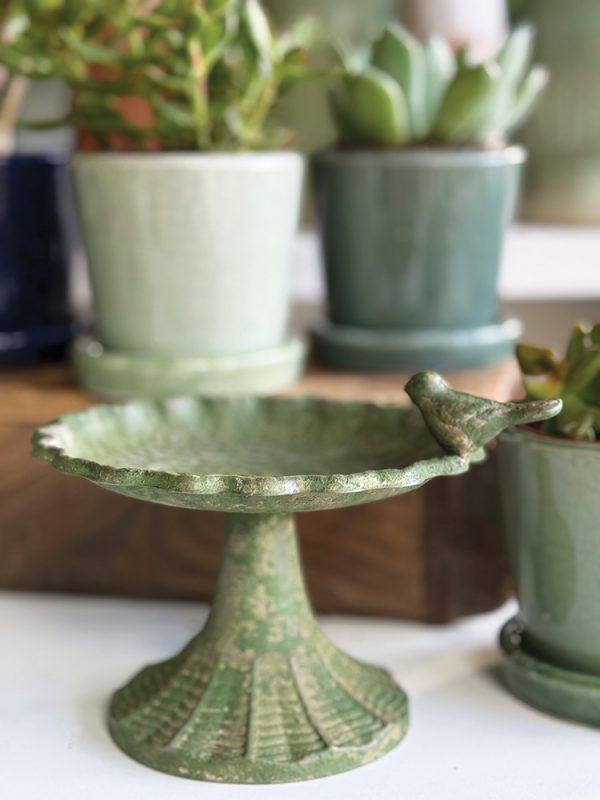 Bird Dish Vintage Green