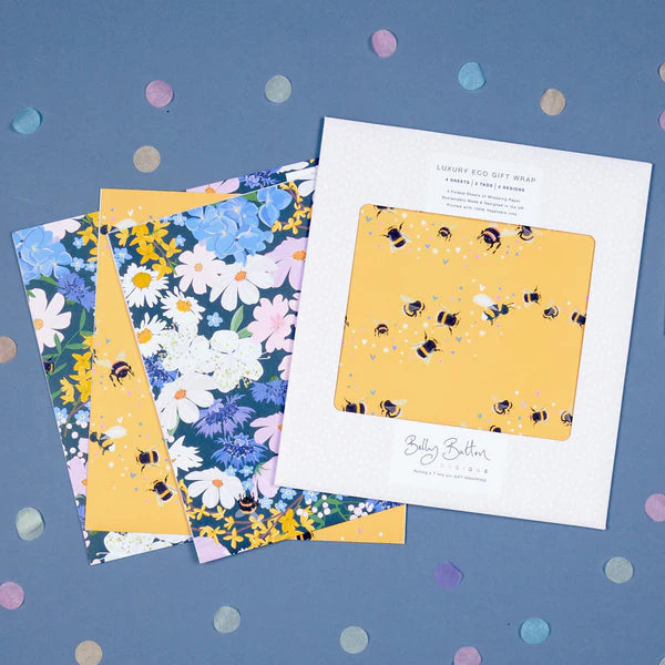 Flowers & Bees Eco Flatwrap Pack