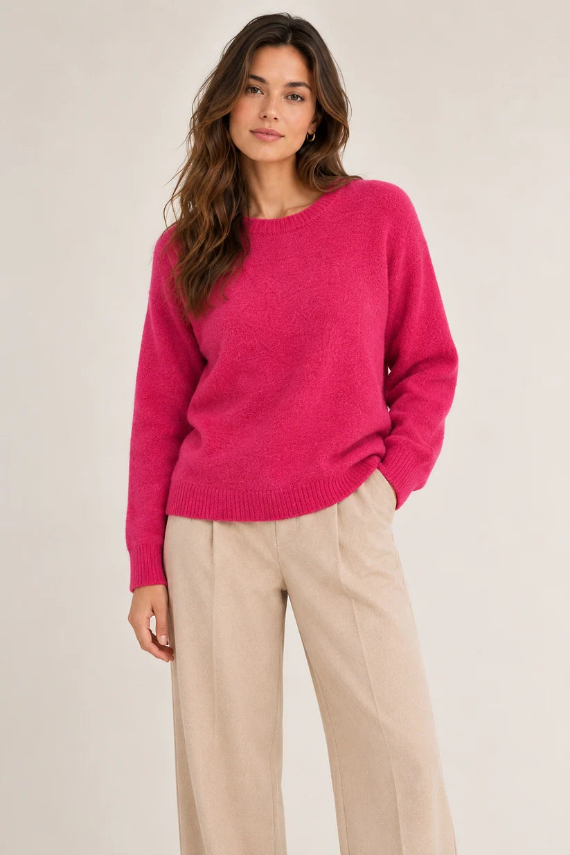 Fuschia Baby Alpaca Jumper