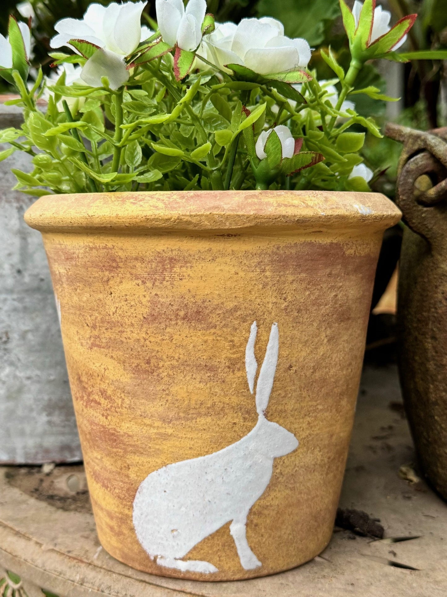Playful Hare Plant Pot