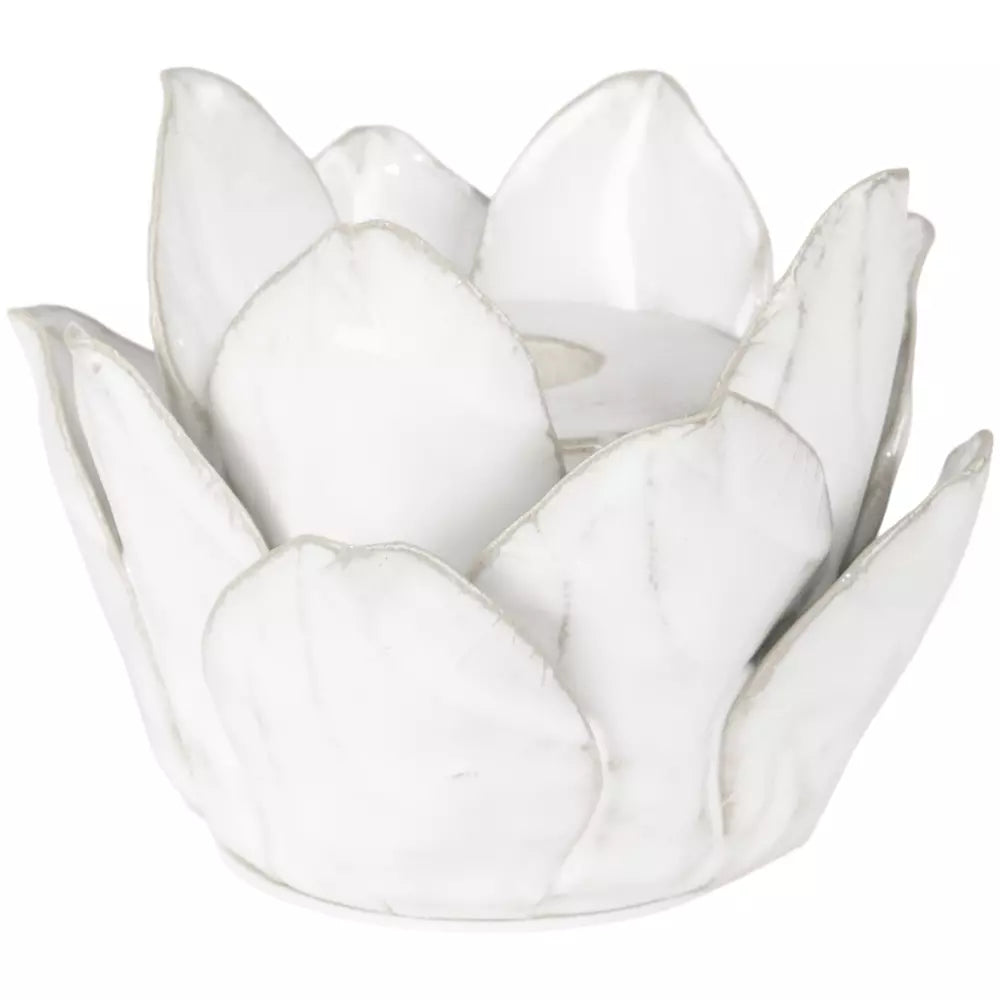 Candle Holder Petals - White Small