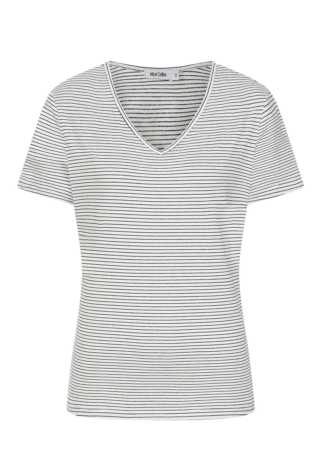 Pippa Striped Tee - White/Navy
