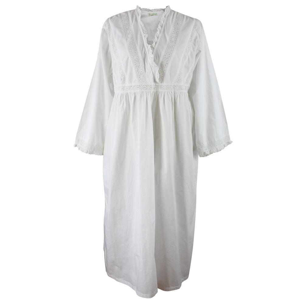 Tabitha Long Sleeve White Nightdress