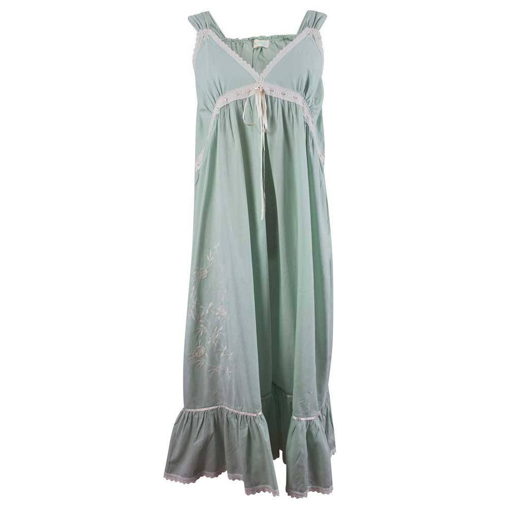 Joanna, Green Embroidered Nightdress