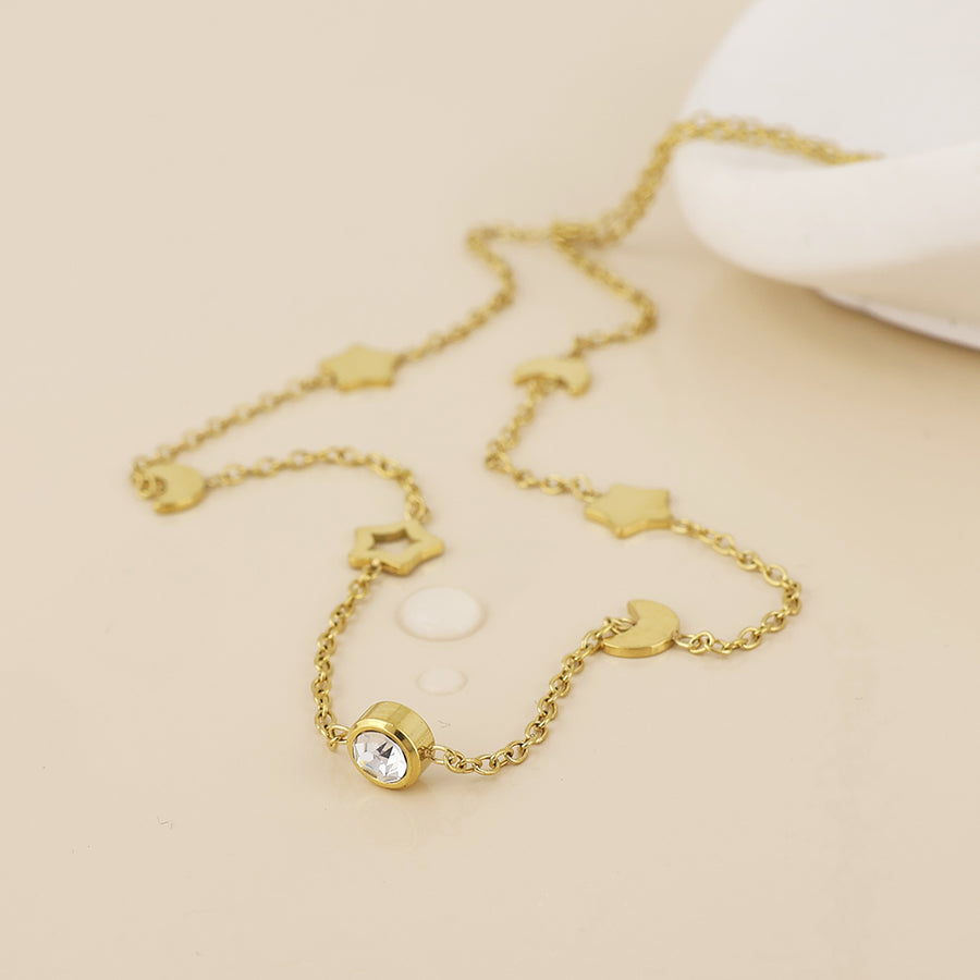 (183) Lumi, Celestial & Crystal Necklace