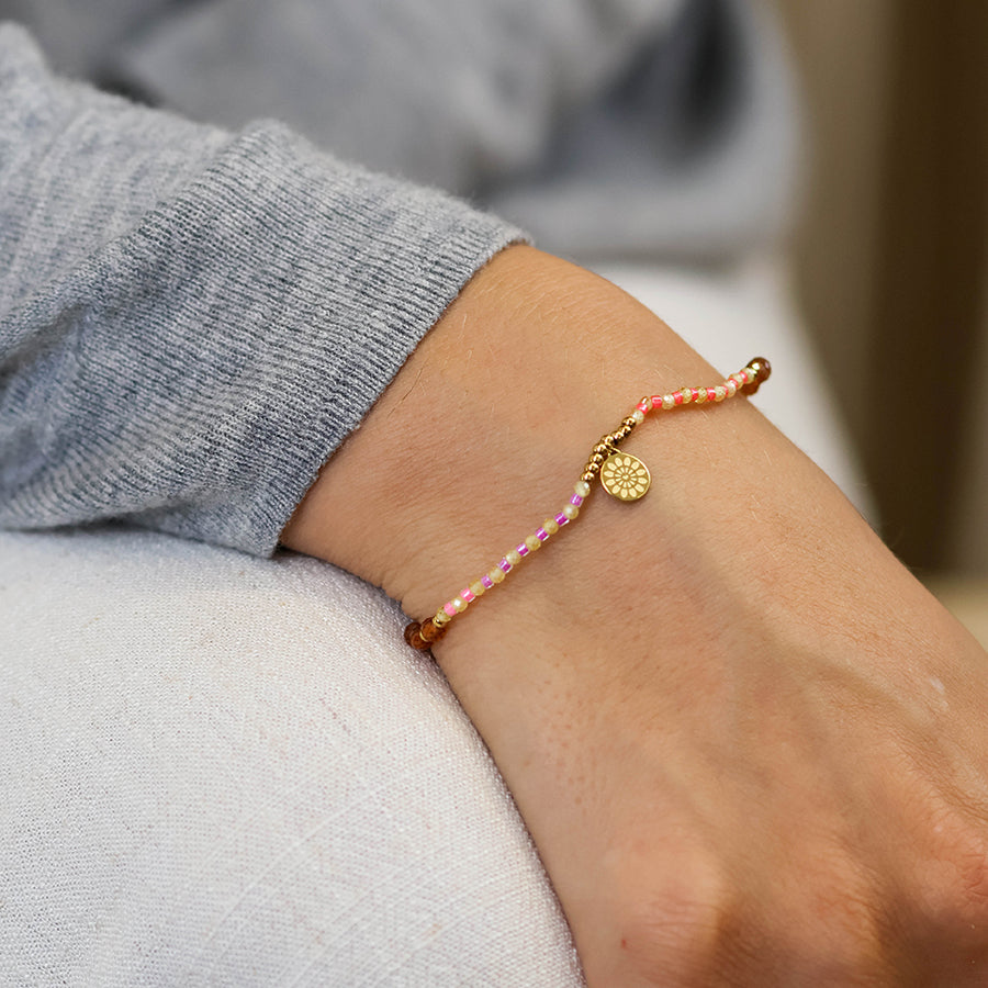 (193) Electra, Terracotta Bead Bracelet