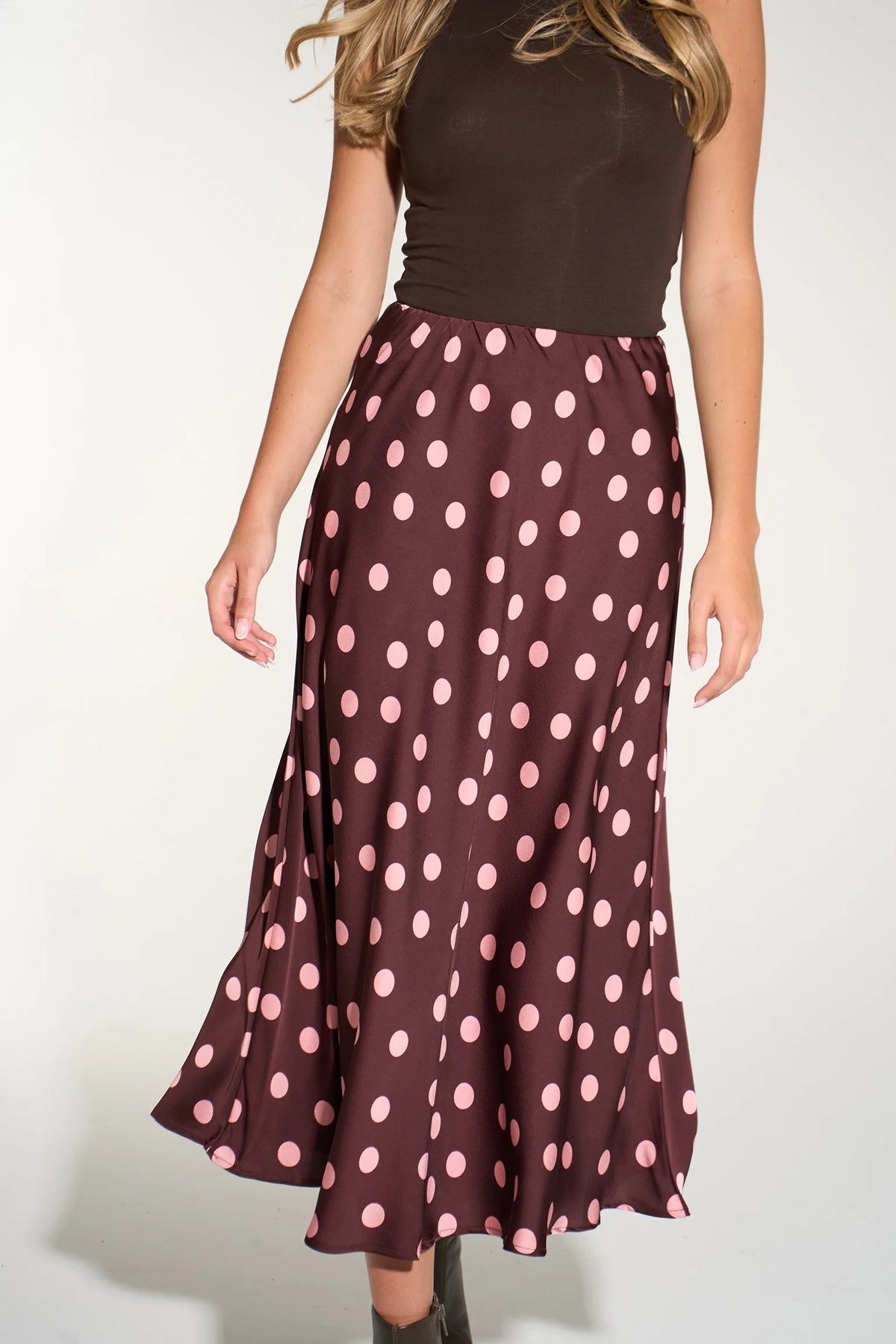 Pink/Berry Dotted Slip Skirt