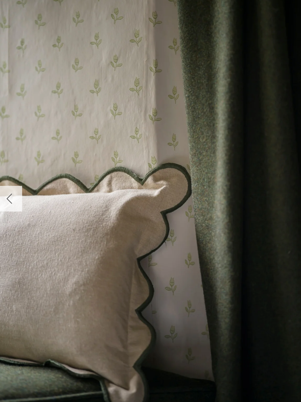 Scallop Cushion - Moss