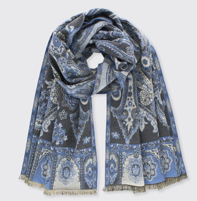 Blue Arabella Woven Scarf