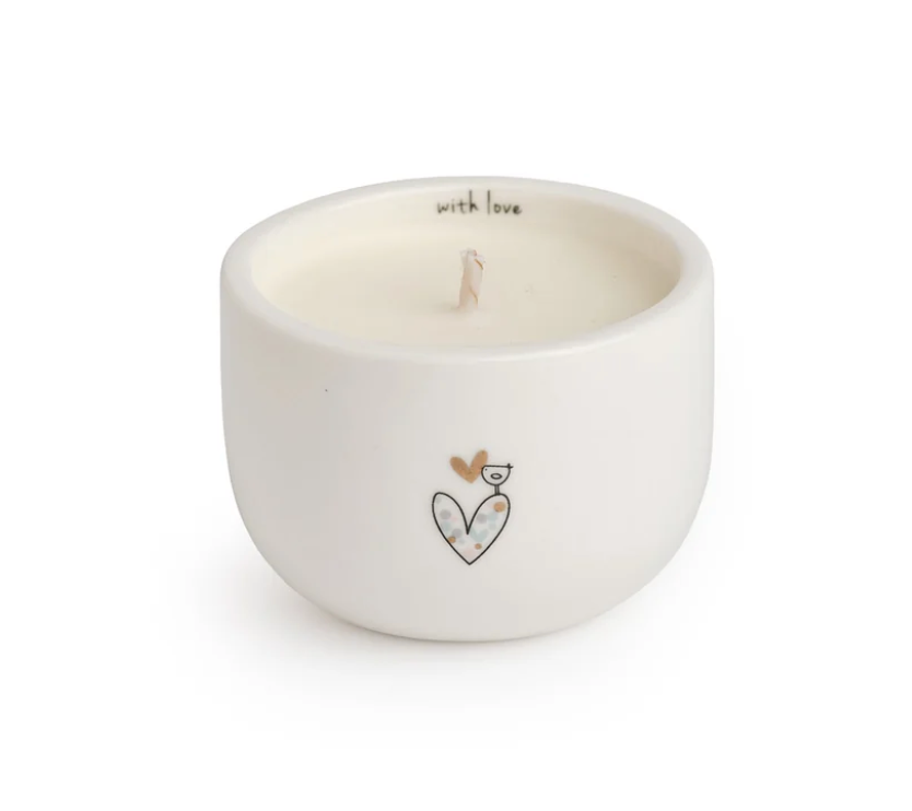 With Love Ceramic Candle