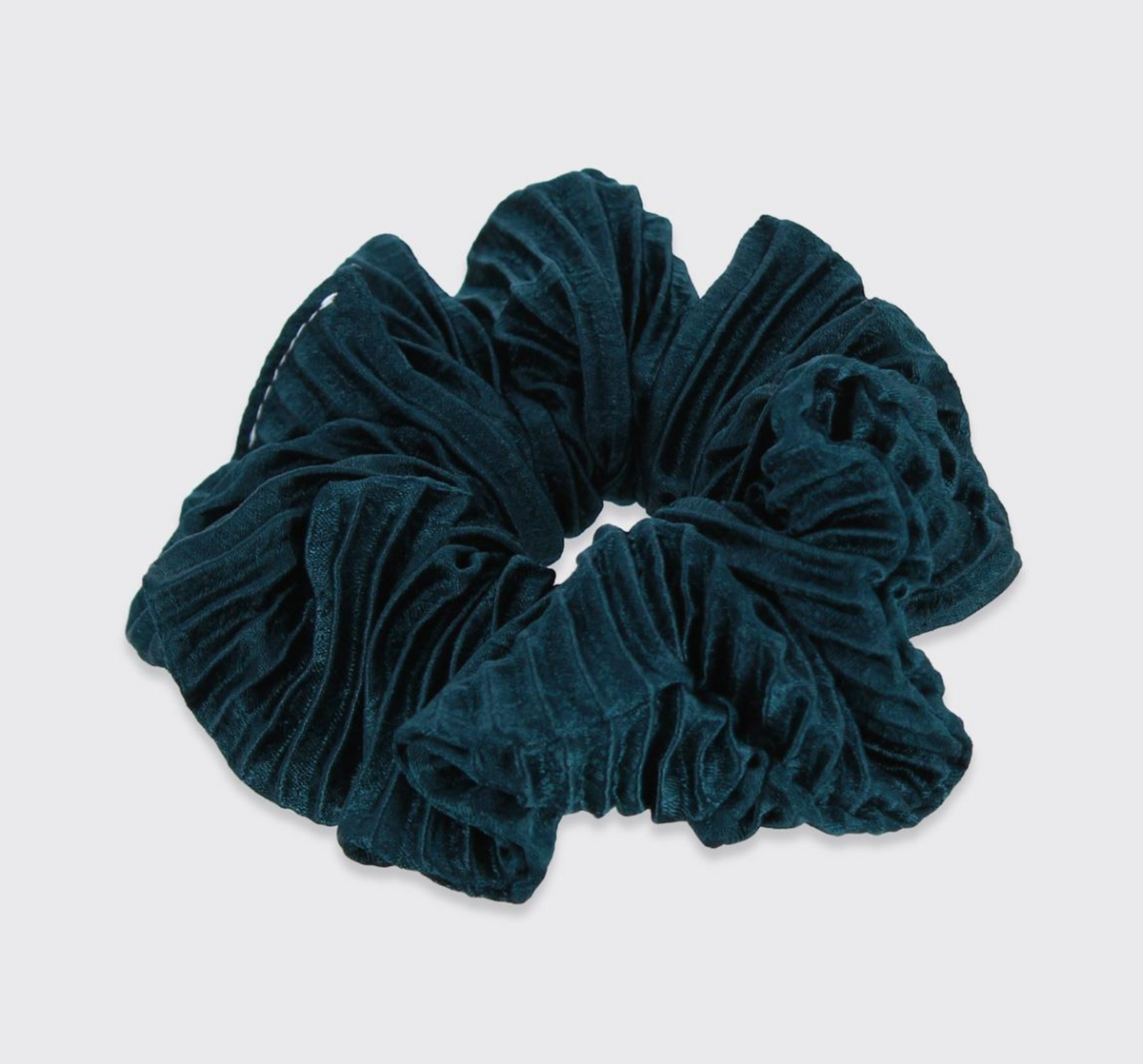 Teal Crinkle Scrunchie