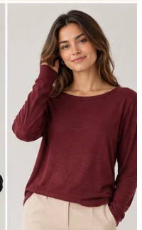 Bordeaux Cashmere Blend Layering Top
