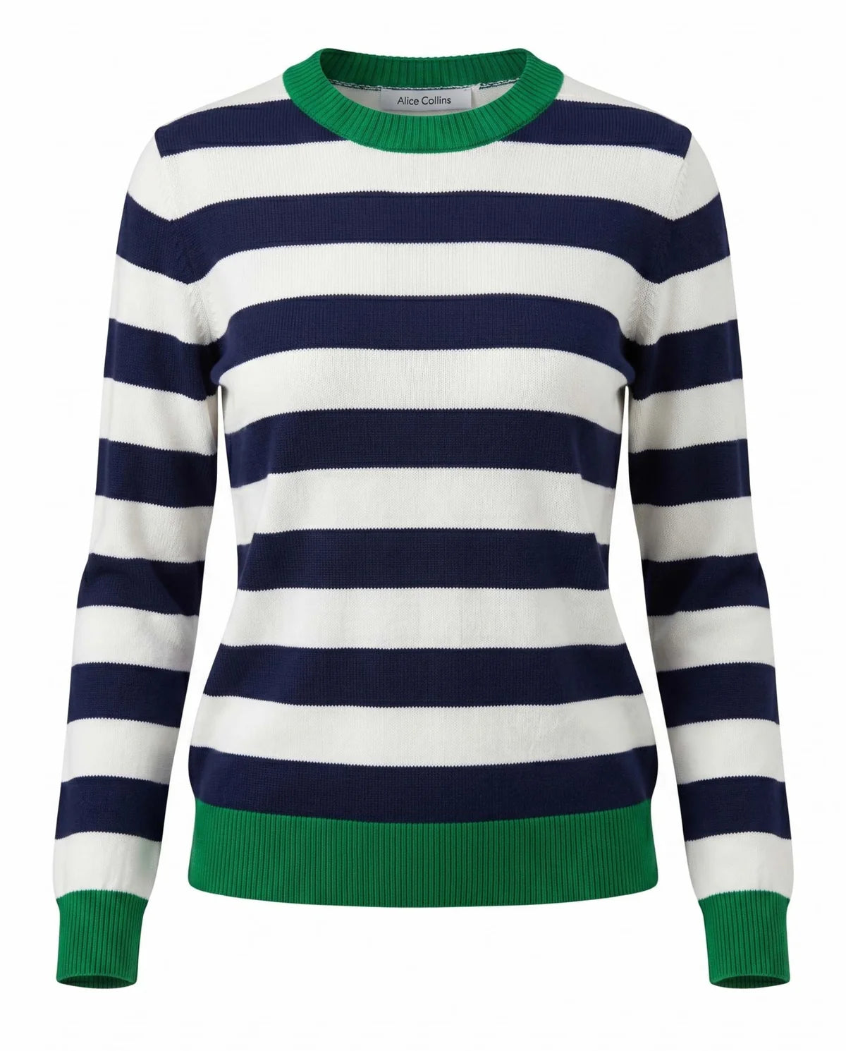 Etta Pullover, Navy/Emerald