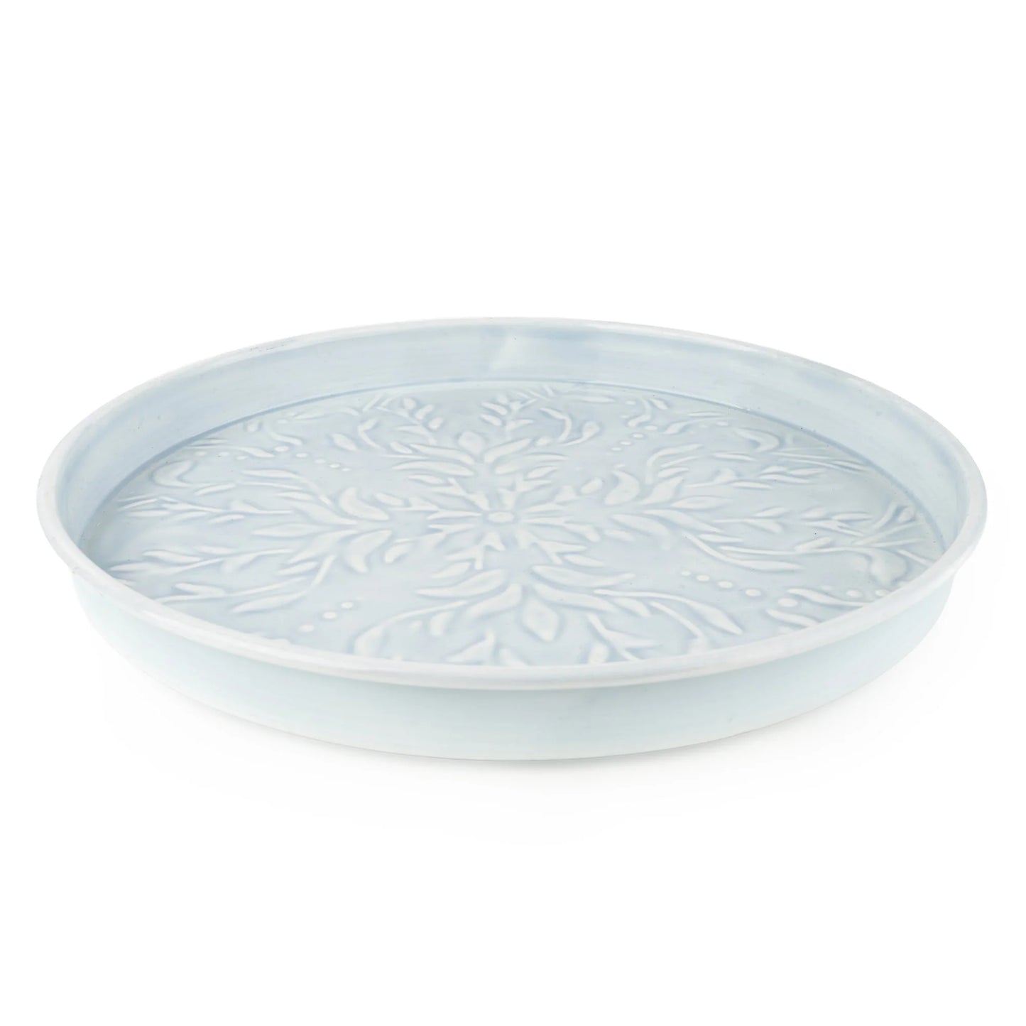 Embossed Metal Tray - Blue