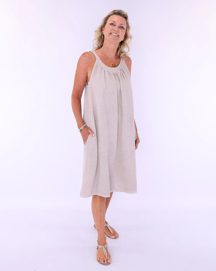Tie Back Sundress Sand