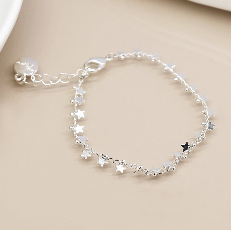 4191 - Silver Plated Multi Star Bracelet