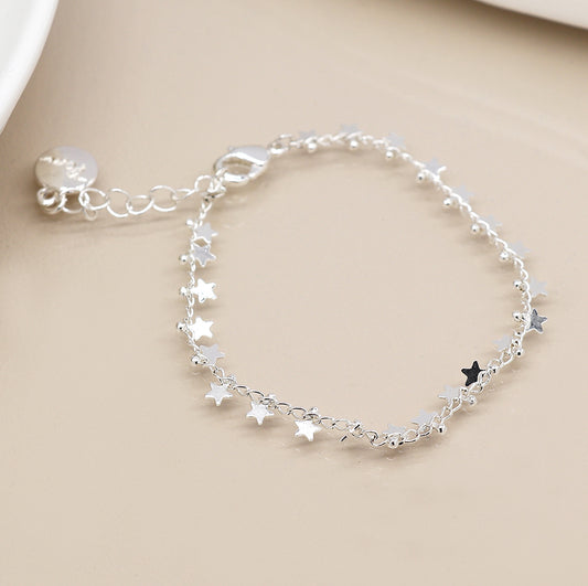4191 - Silver Plated Multi Star Bracelet