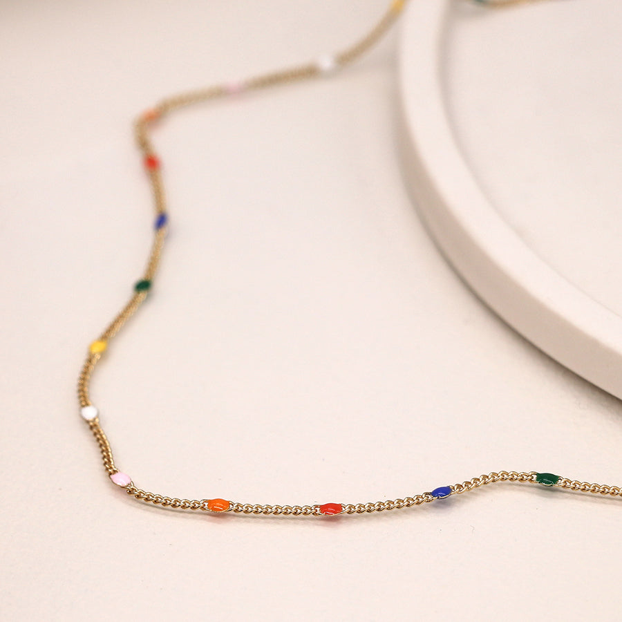 4369 - Golden & Multi Colour Necklace