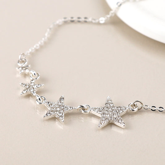 4610 - Silver Plated Crystal Star Necklace