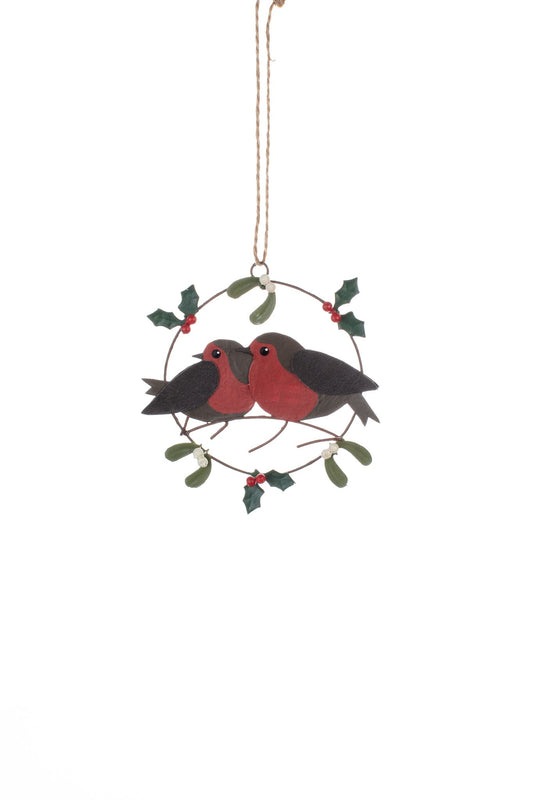 Christmas Bauble - Pair of Robins