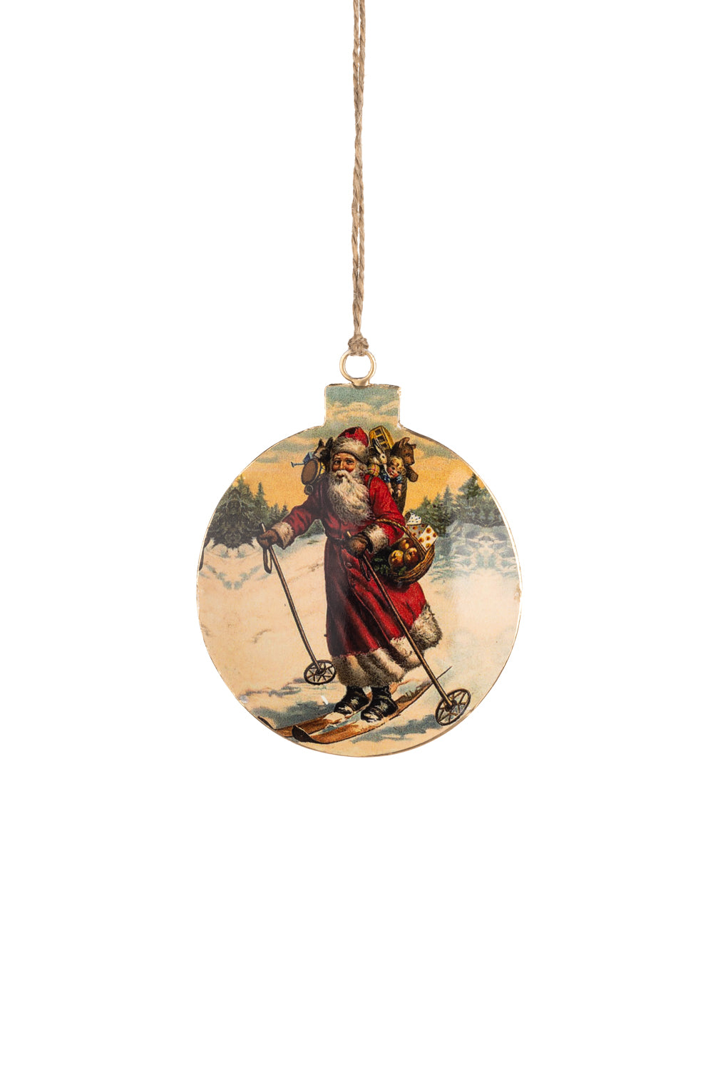 Christmas Bauble - Skiing Santa