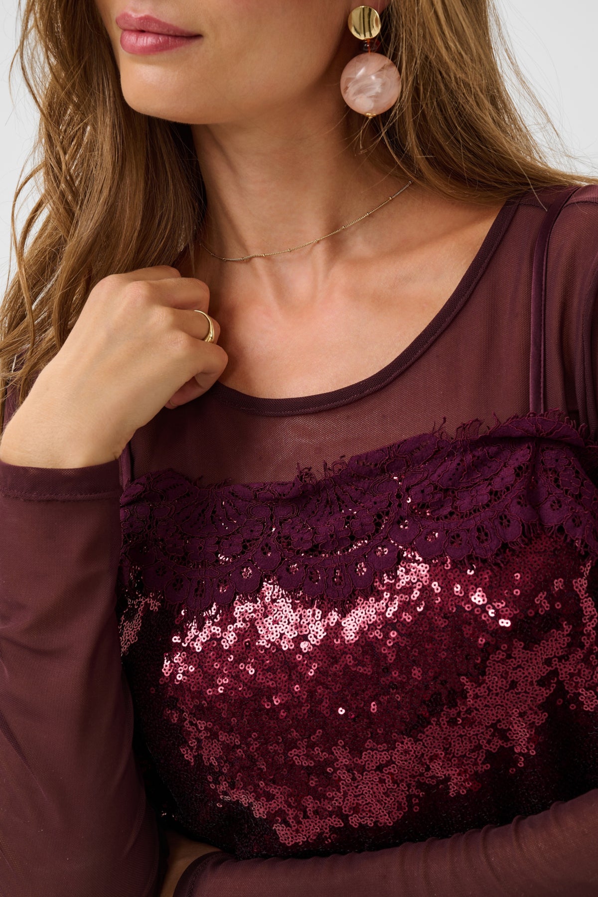 Plum, Freya Sequin Top