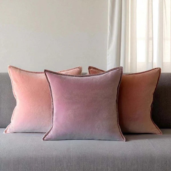 Soft Rust, Stonewashed Velvet Cushion